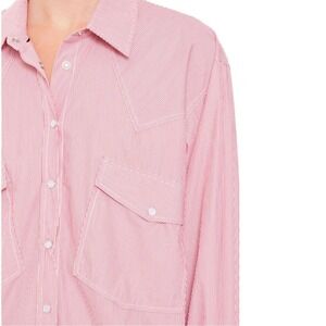 RIKA Studios by Ulrika Lundgren Levi Shirt Red White Stripe Western Size S - XL